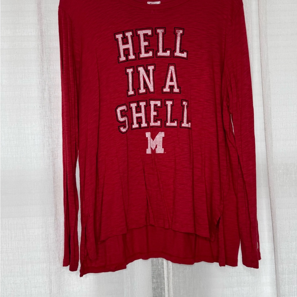 Maryland Terrapins Women’s Red Long Sleeve Graphic Tee